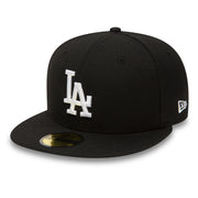 NEW ERA 59FIFTY LOS ANGELES DODGERS BLACK/WHITE FITTED CAP