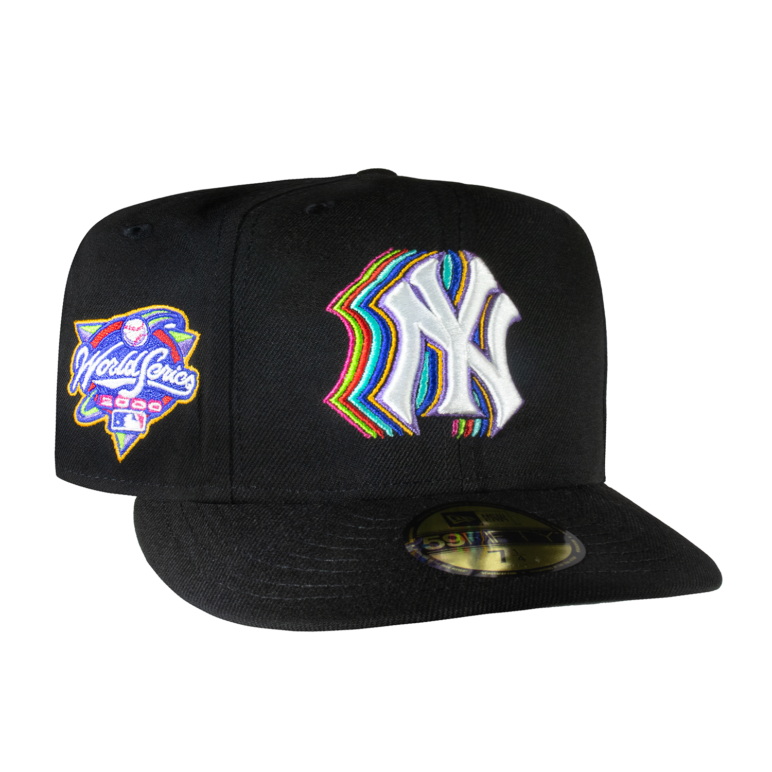 New York Yankees All Black 3D Colored Logo 2000 World Series