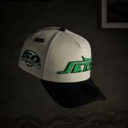 NEW ERA 9FORTY A-FRAME NFL NEW YORK JETS 50 SEASONS TWO TONE / KELLY GREEN UV CAP