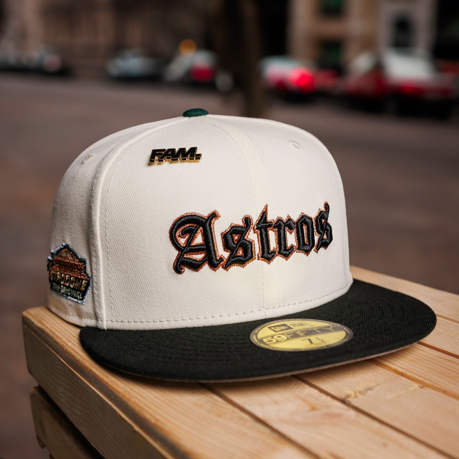 HOUSTON ASTROS MLB TWO TONE CHROME WHITE GRAY UV / NEW ERA 59FIFTY FITTED CAP
