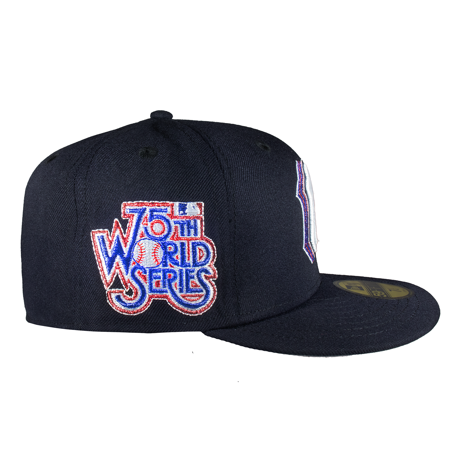 New York Yankees Navy 3D Logo 75Th World Series Grey UV