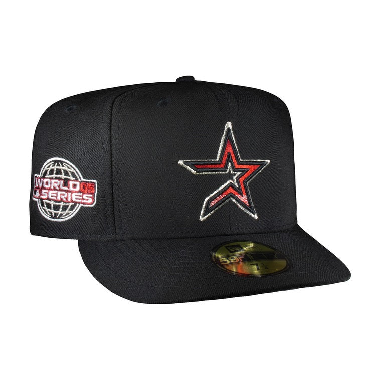 Houston Astros All Black Gradient Red Logo 2005 World Series