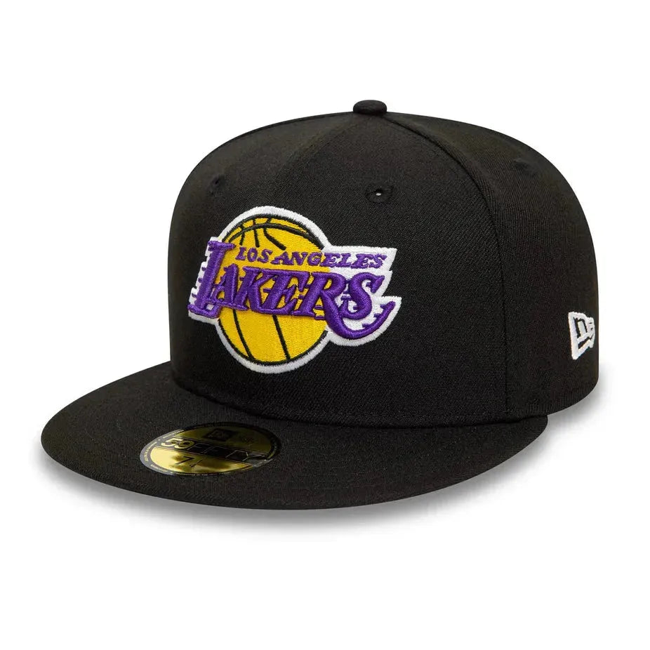 NEW ERA 59FIFTY NBA ESSENTIAL LOS ANGELES LAKERS BLACK FITTED CAP