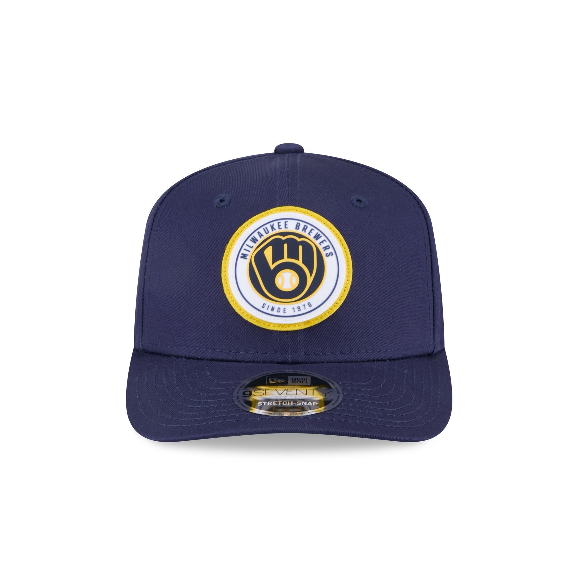 Milwaukee Brewers Circle Patch 9SEVENTY Stretch-Snap Hat