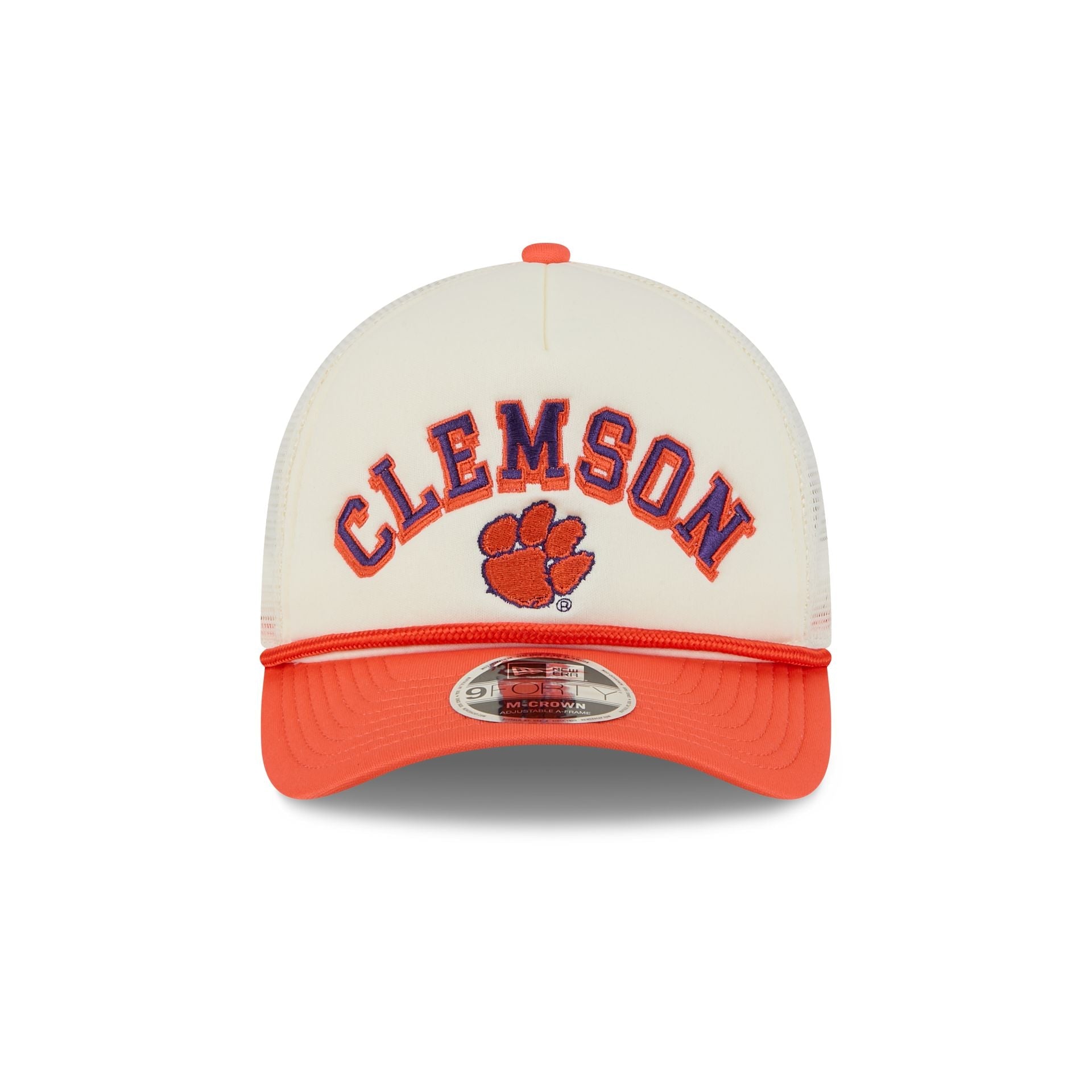 Clemson Tigers Chrome Arch 9FORTY M-Crown A-Frame Trucker Hat