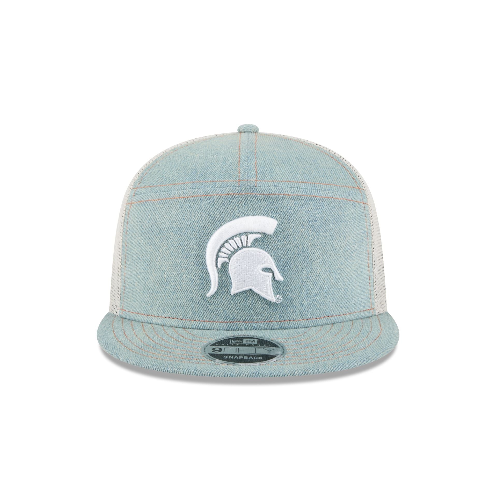 Michigan State Spartans Denim Split Panel 9FIFTY Trucker Hat