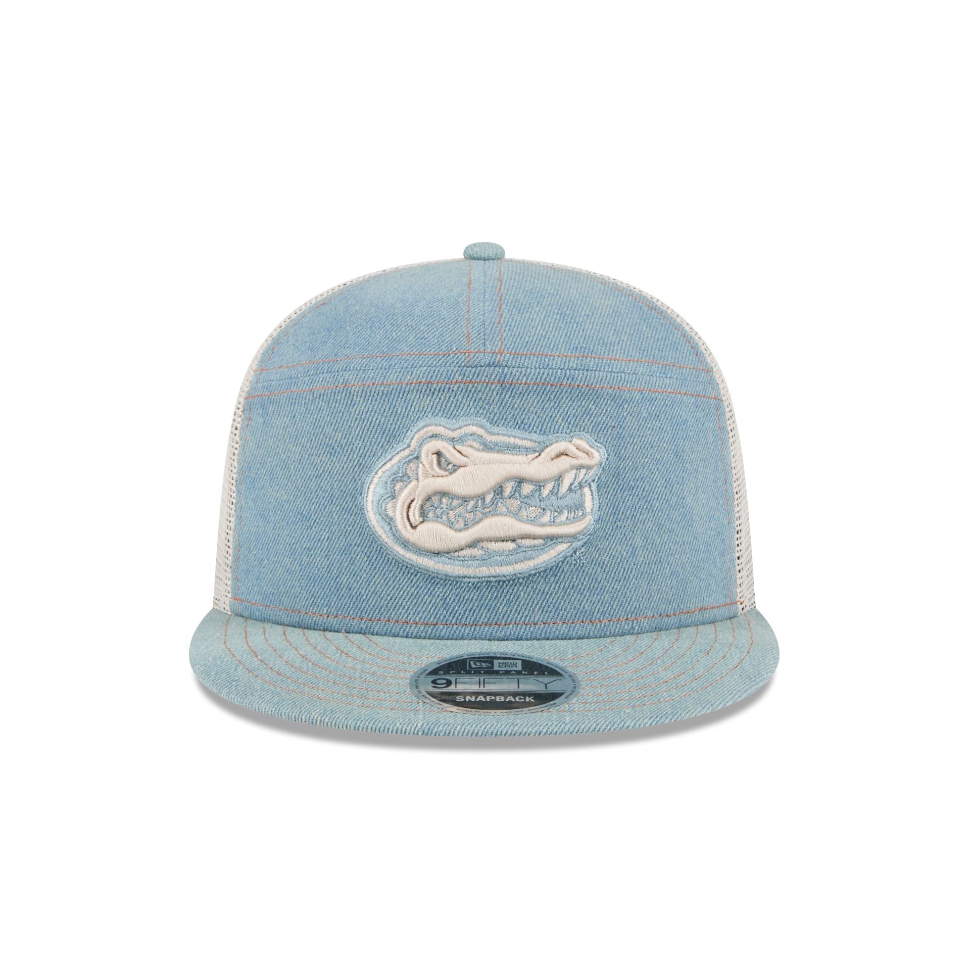 Florida Gators Denim Split Panel 9FIFTY Trucker Hat