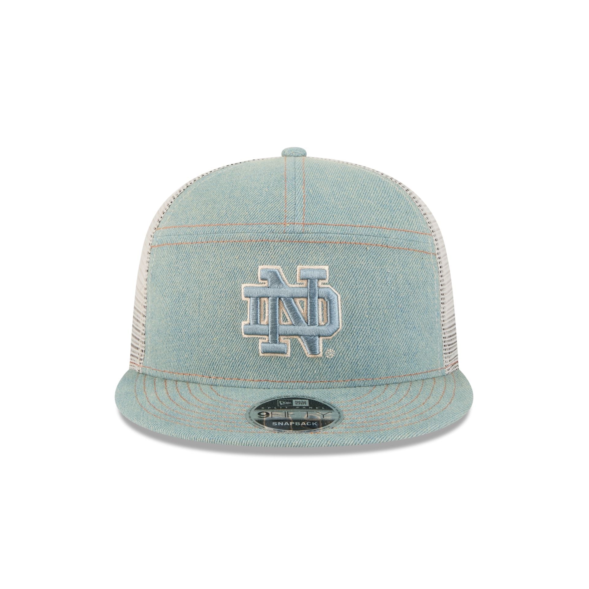 Notre Dame Fighting Irish Denim Split Panel 9FIFTY Trucker Hat