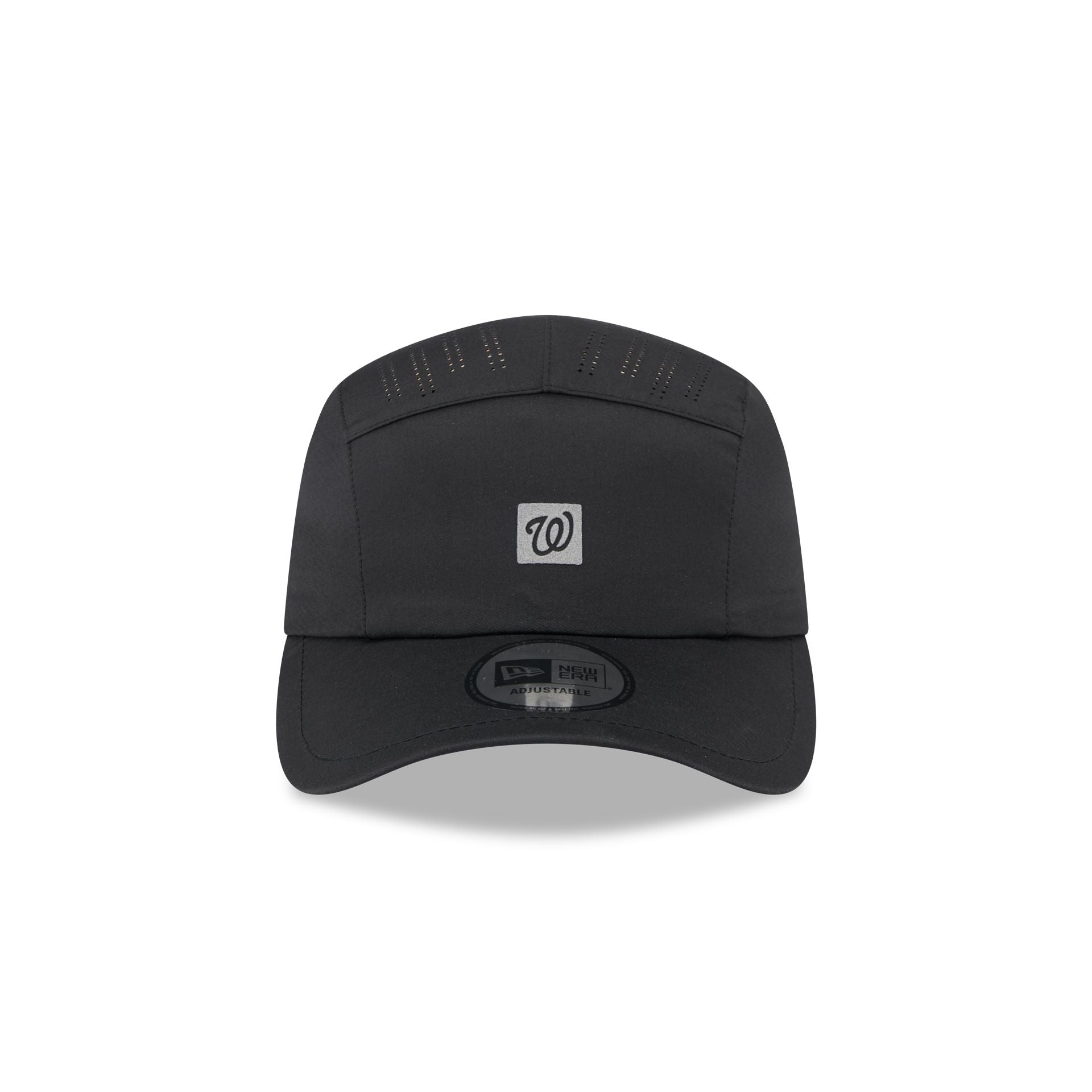 Washington Nationals Black Reflect Runner Adjustable Hat