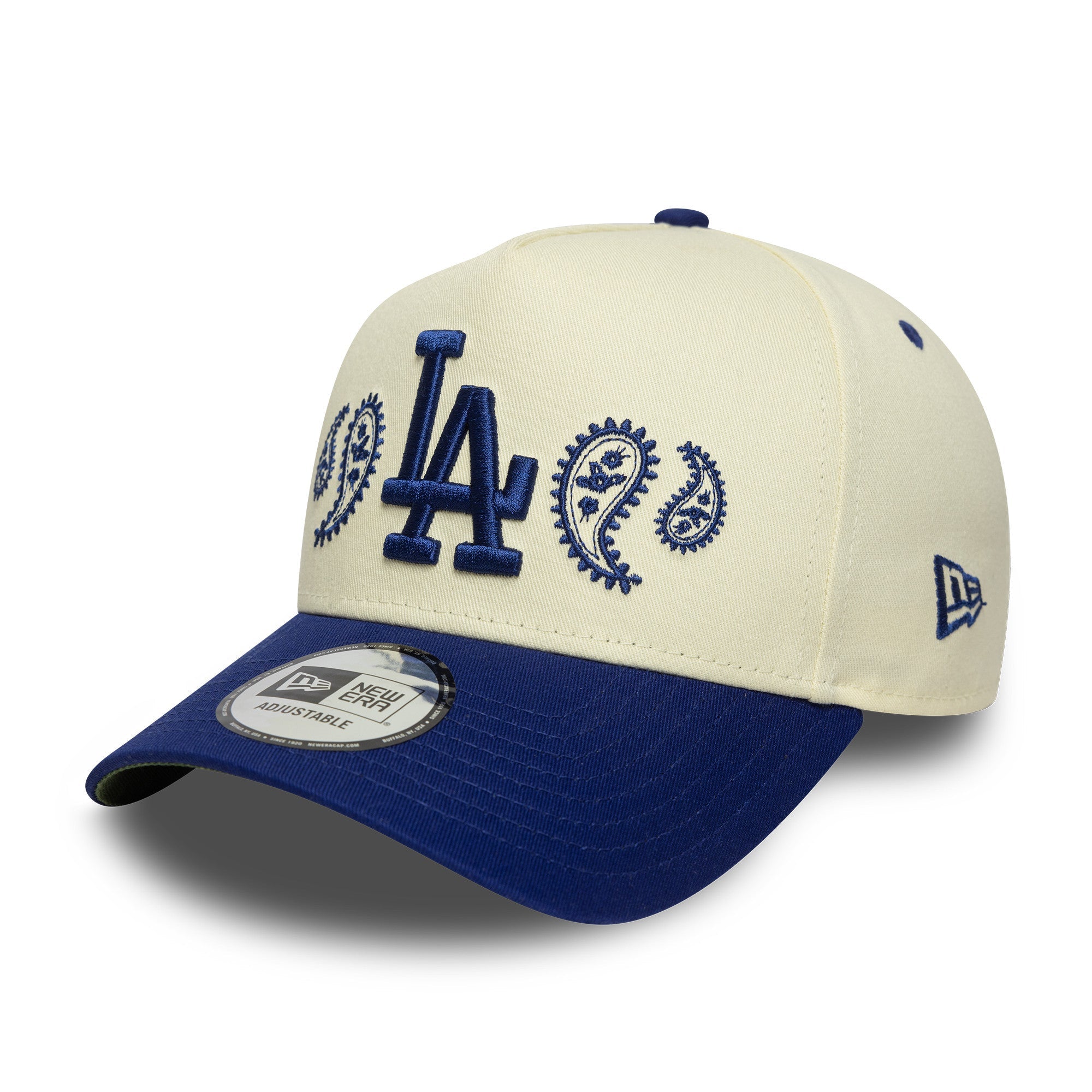 LOS ANGELES DODGERS MLB PAISLEY WHITE BLUE TWO TONE GREEN UV / NEW ERA 9FORTY A-FRAME
