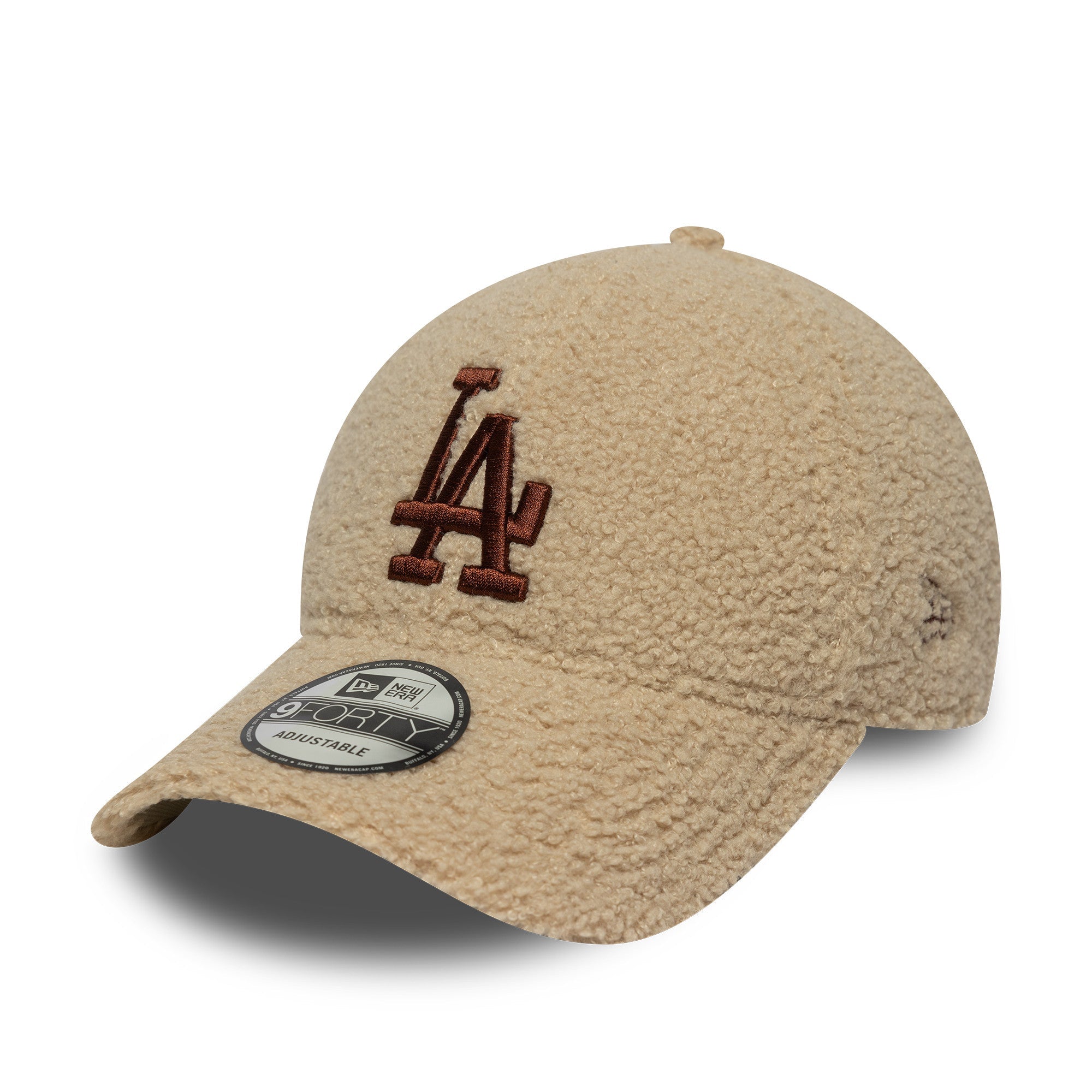LOS ANGELES DODGERS MLB BORG LIGHT BEIGE / NEW ERA 9FORTY ADJUSTABLE