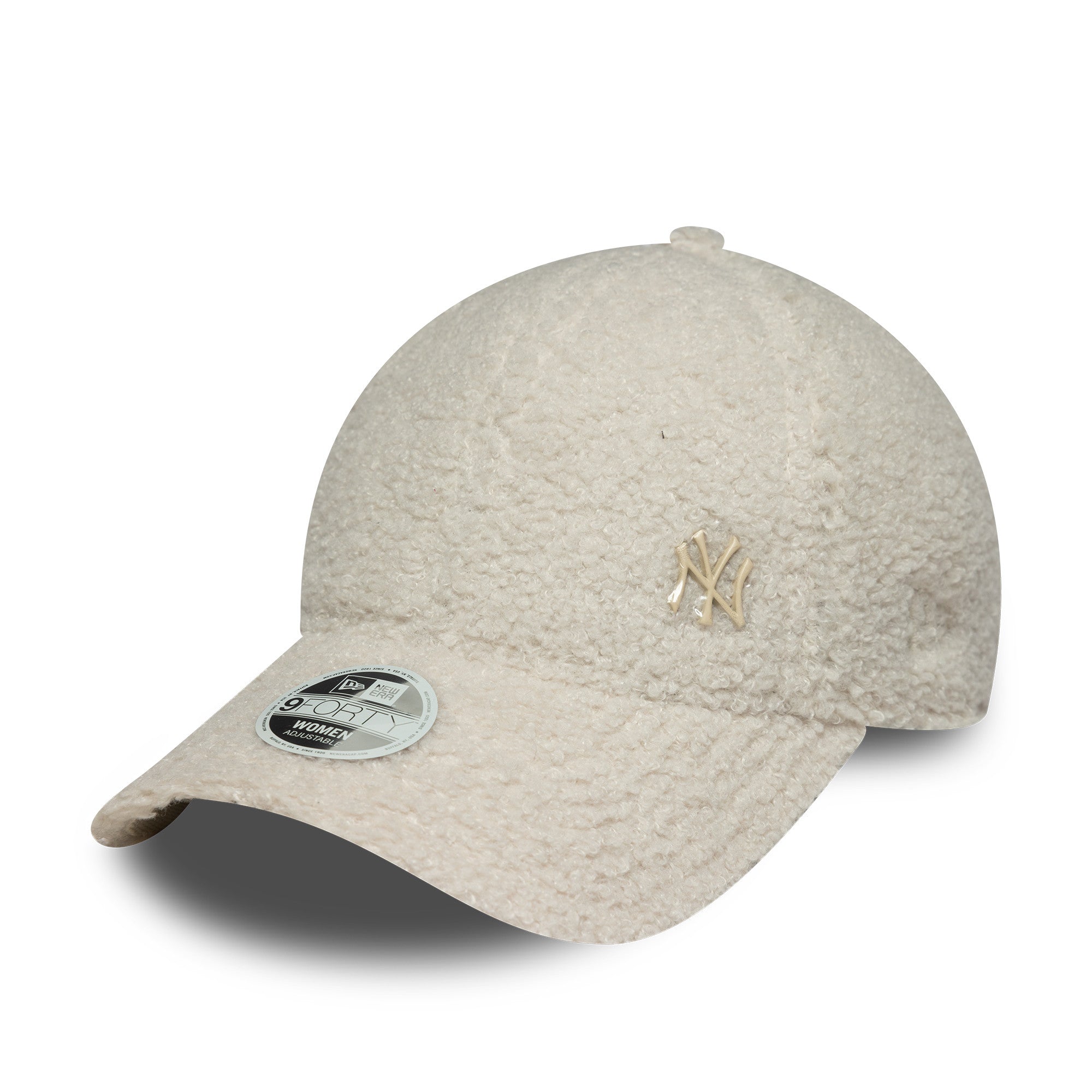 NEW YORK YANKEES MLB BORG CREAM / NEW ERA 9FORTY WOMENS CAP