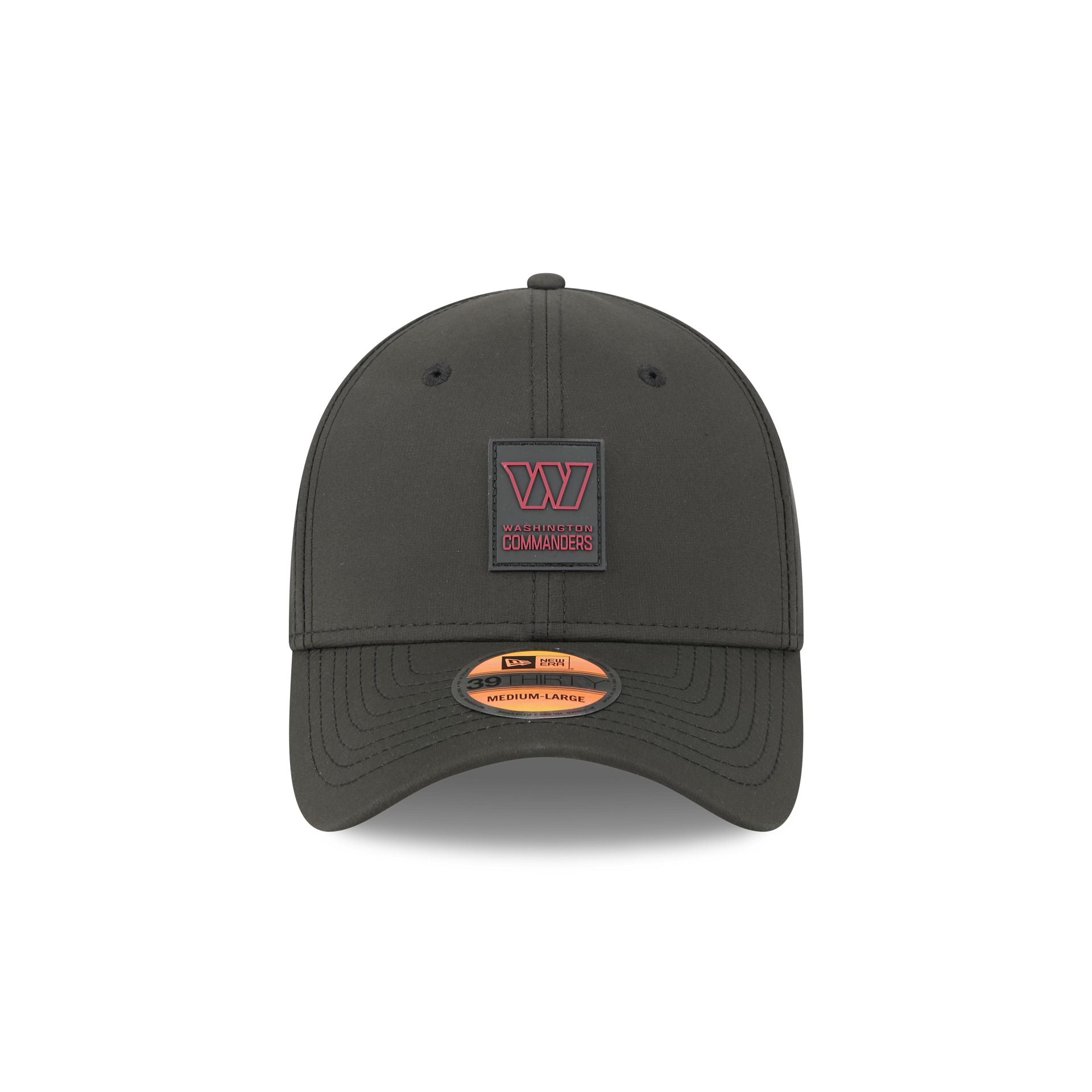 Washington Commanders 2025 Sideline Hot Weather Black 39THIRTY Stretch Fit Hat