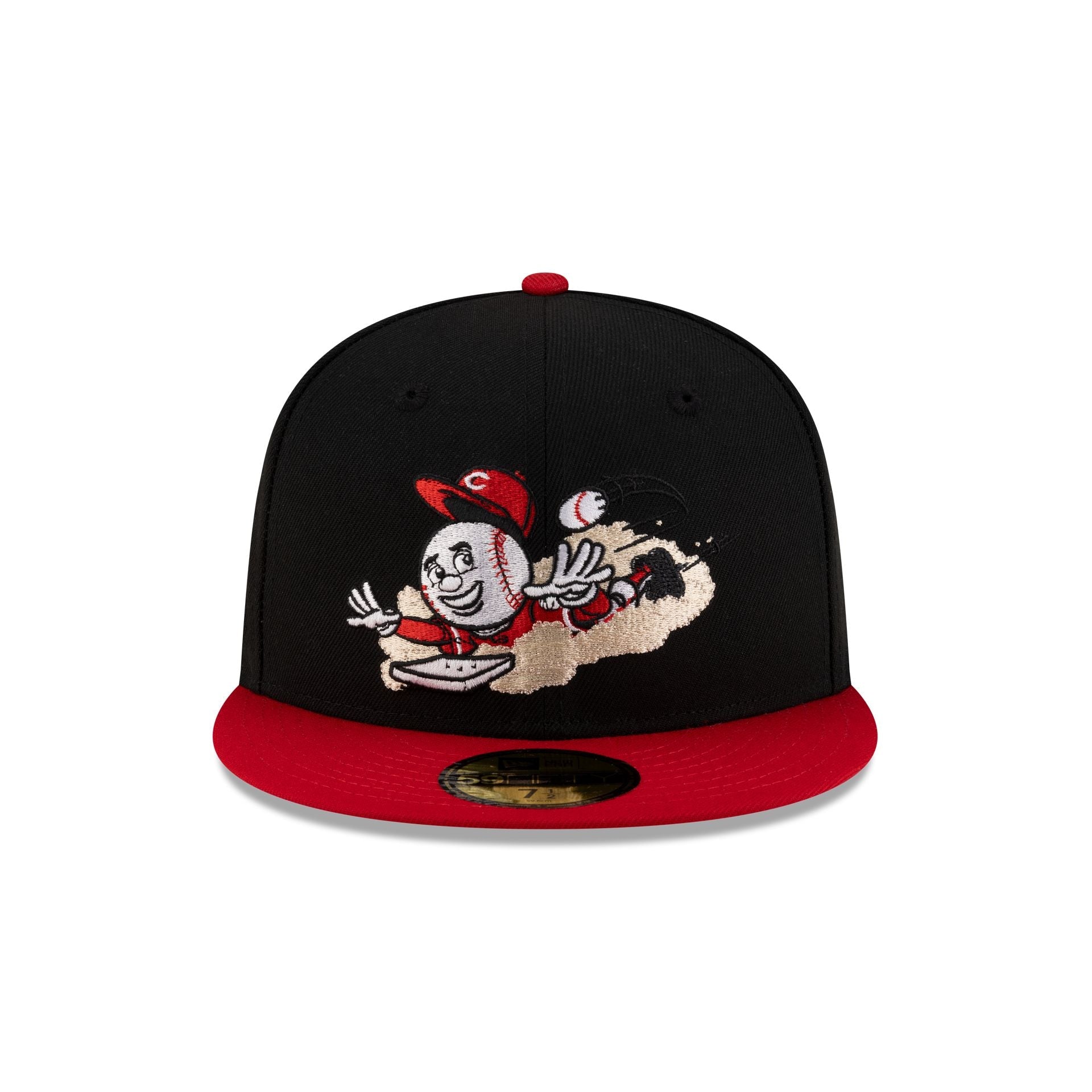 Cincinnati Reds Mascot Black 59FIFTY Fitted Hat