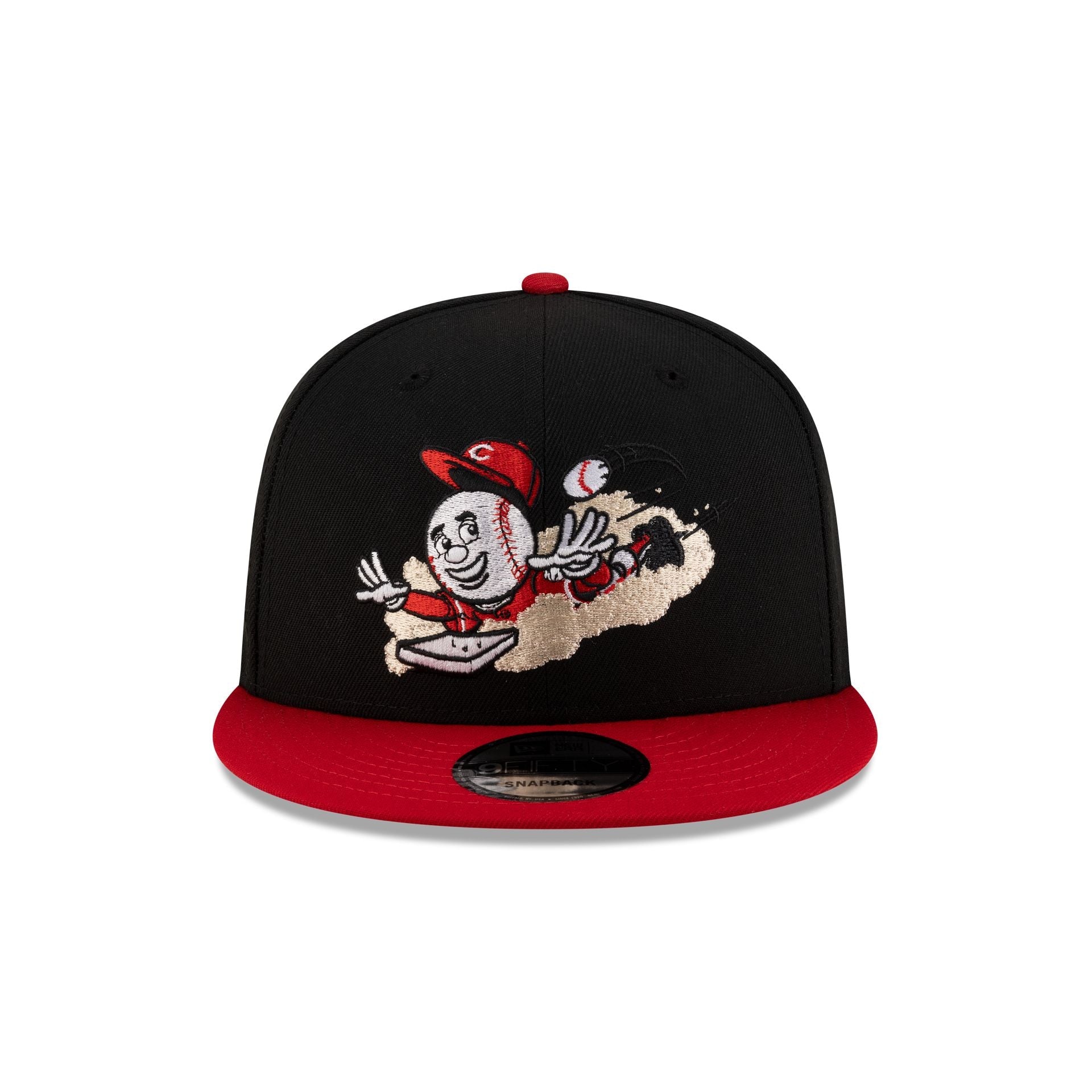 Cincinnati Reds Mascot Black 9FIFTY Snapback Hat