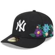 New York Yankees Black Floral Chain Stitch Green UV