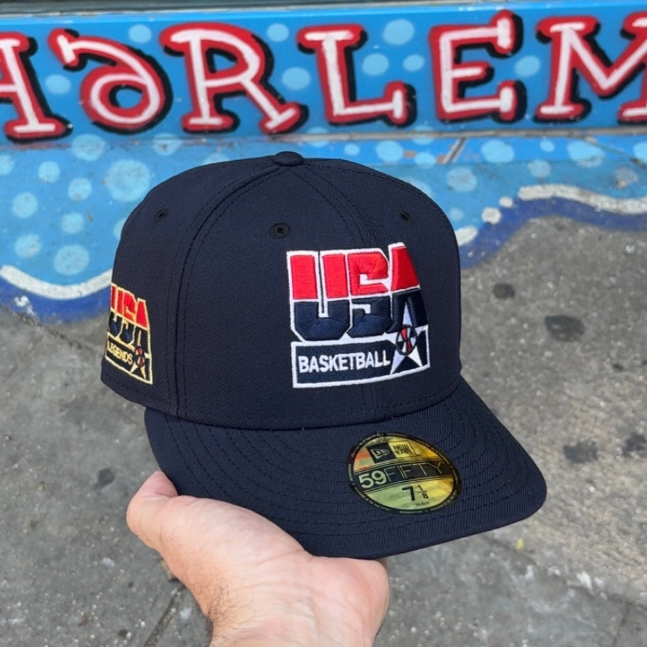 Team USA Navy Basketball 5950 Fitted Legends Patch