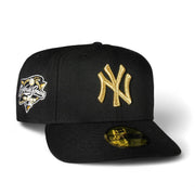 New York Yankees All Black Metallic Gold Logo 2000 WS