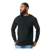 Gildan 2410 Men's Ultra Cotton Long Sleeve Pocket T-Shirt