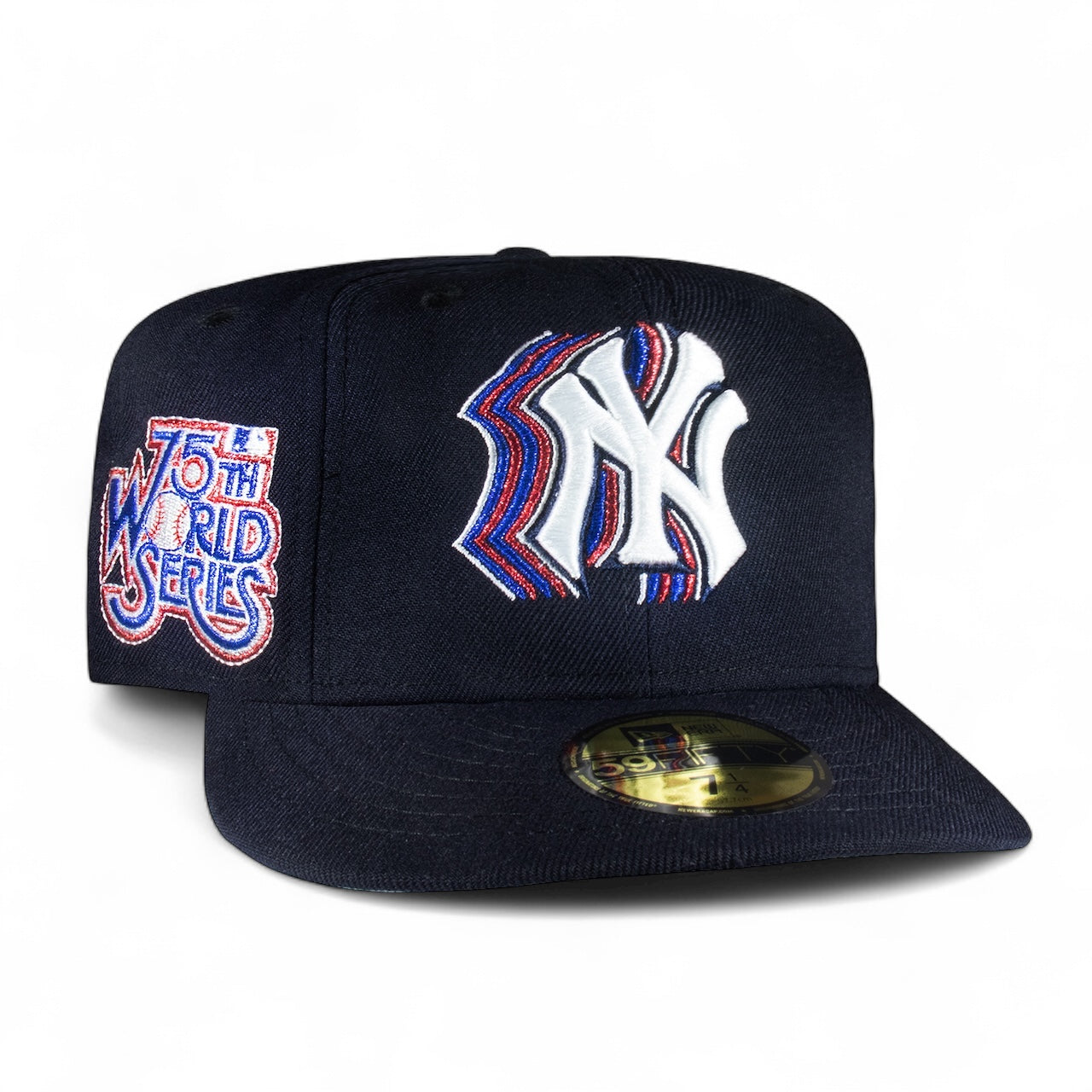 New York Yankees Navy 3D Logo 75Th World Series Grey UV
