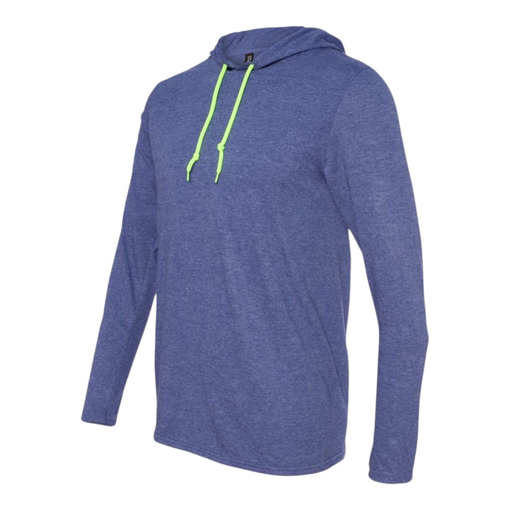 Gildan 987 Men's Softstyle Lightweight Hooded Long Sleeve T-Shirt