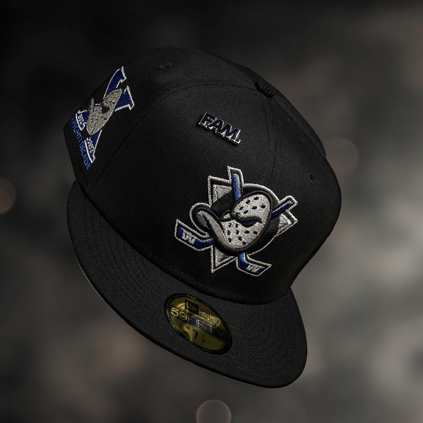 ANAHEIM DUCKS NHL BLACK GRAY UV / NEW ERA 59FIFTY FITTED CAP