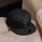 ANAHEIM DUCKS NHL BLACK SCARLET UV / NEW ERA 59FIFTY FITTED CAP